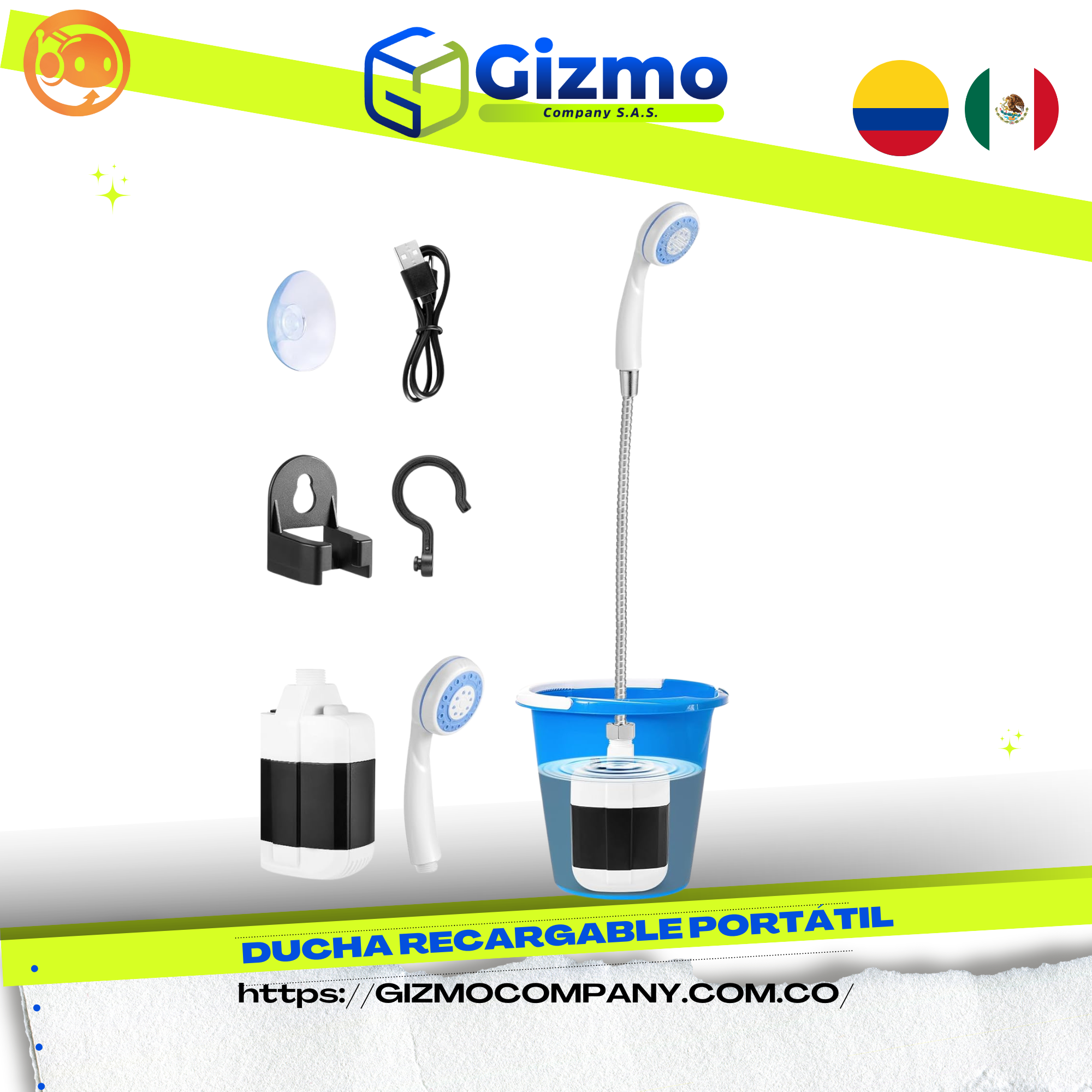 Miniatura 4 de Ducha Recargable Portátil